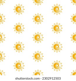 simple cute sun seamless pattern vector