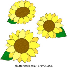 Einfache und süße Sonnenblumengrafik