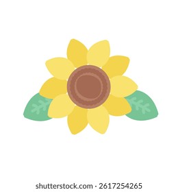 Simple cute sunflower illustration material
