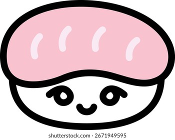 a simple and cute sushi character icon