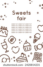 Simple and cute sweets background