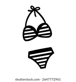 Einfaches und niedliches Badeanzug-Illustrationsmaterial