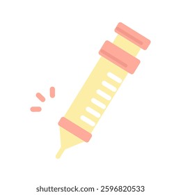 Simple cute syringe illustration material
