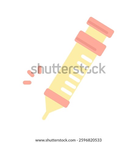 Simple cute syringe illustration material