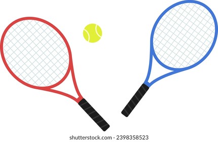 Simple and cute tennis vector illustration