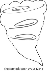 Einfache und süße Tornado-Ikone