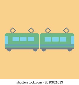 Simple And Cute Train Illustration, Flat Design