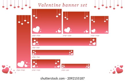 A simple and cute Valentine's banner set.