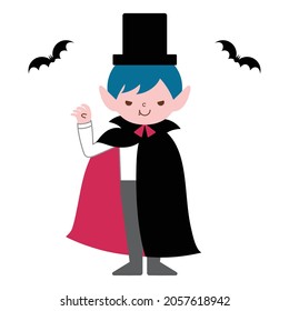 Simple and cute vampire illustration