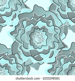 Simple cute vector pattern in small-scale flowers. Liberty style. Millefleurs. Floral seamless white, blue and gray background for textile, book covers, manufacturing, wallpapers, print, gift wrap.