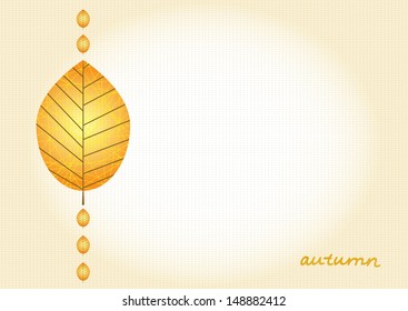 simple cute vintage background with the autumn leaf. this can be used as a background or a separate element.
