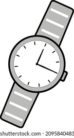 Simple and cute watch icon illustration