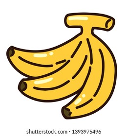 Simple and cute yellow bananas