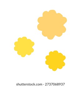 Simple cute yellow pollen illustration