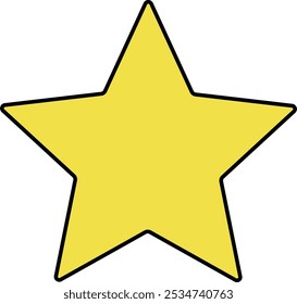 Simple and cute yellow star illustration