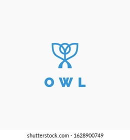 simple and cute yet modern owl logo design inspiration