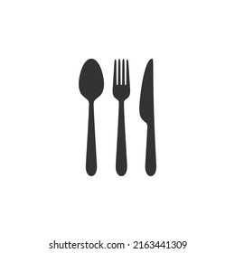 simple cutlery and food icon