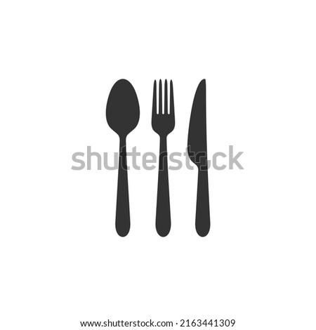 simple cutlery and food icon