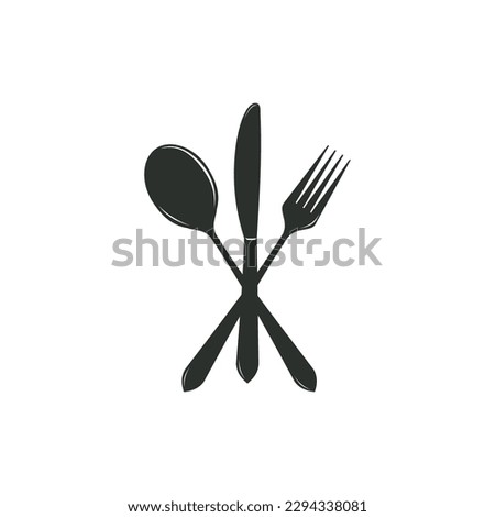 Simple cutlery icon isolated from kitchen collection. cutlery icons trendy and modern cutlery symbols on white background vector illustration