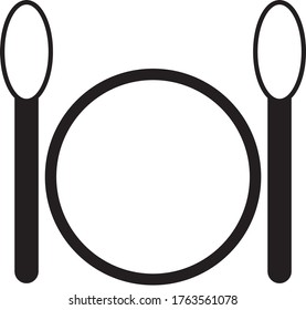 simple cutlery icon vector design