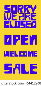 Simple cut-out lettering for signs