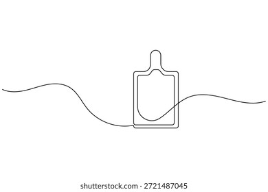 Ilustração de arte de linha de placa de corte simples