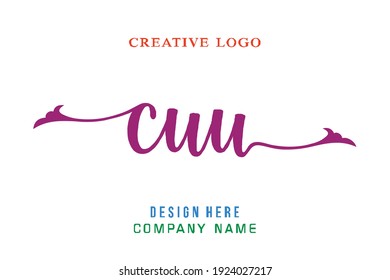 Logotipo simple de grabado CUU, fácil de entender y con autoridad