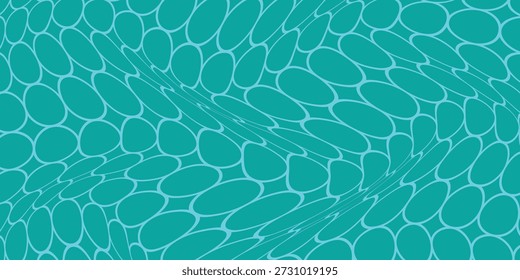 einfache türkiser Umriss Punkt-Welle Muster Kunst für Banner Poster Hintergrund.