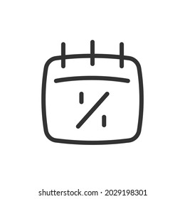 Icono simple de la línea del ciberlunes. Símbolo premium con estilo de trazo. Diseño del icono del ciberlunes. Ilustración vectorial.