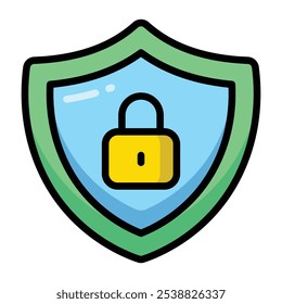 Simple Cyber Security colorful icon. The icon can be used for websites, print templates, presentation templates, illustrations, etc