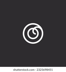 diseño simple cíclico circular moderno logo gráfico vectorial