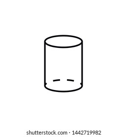 Simple cylinder line icon. Stroke pictogram. Vector illustration isolated on a white background. Premium quality symbols. Vector sign for mobile app and web sites.