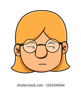 simple cynical cartoon icon design illustration