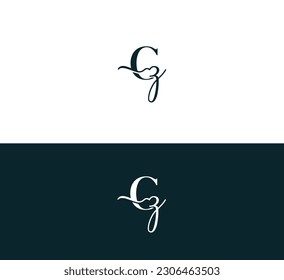 Simple CZ, ZC Logo Design Vector