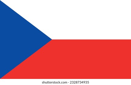 Simple Czech official flag ilustration vector Eps.