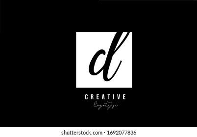 einfaches D-Schwarz-Weiß-Alphabet, Logo-Design für Unternehmen und Unternehmen 