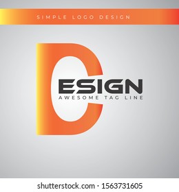 Simple D letter logo design