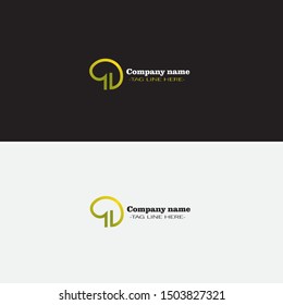 simple D logo on white and black background.