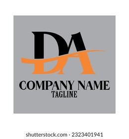 Simple DA test vector, logo design icon.