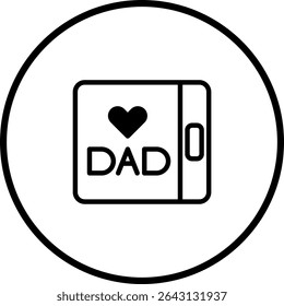 Simple dad book illustration for father's day celebration with love and care
