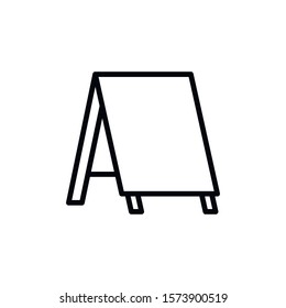 Simple daily specials board line icon. Stroke pictogram. Vector illustration isolated on a white background. Premium quality symbol. Vector sign for mobile app and web sites.
