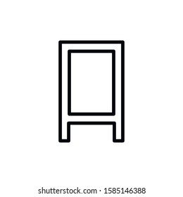 Simple daily specials board line icon. Stroke pictogram. Vector illustration isolated on a white background. Premium quality symbol. Vector sign for mobile app and web sites.