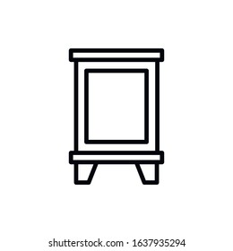 Simple daily specials board line icon. Stroke pictogram. Vector illustration isolated on a white background. Premium quality symbol. Vector sign for mobile app and web sites.