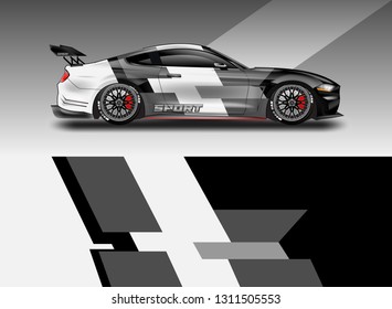 Simple daily sports car wrap designs. The combination of color backgrounds, for car racing, rally, drift, adventure, cargo, truck and others is available in eps 10