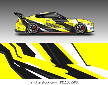 Simple daily sports car wrap designs. The combination of color backgrounds, for car racing, rally, drift, adventure, cargo, truck and others is available in eps 10