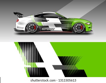 Simple daily sports car wrap designs. The combination of color backgrounds, for car racing, rally, drift, adventure, cargo, truck and others is available in eps 10