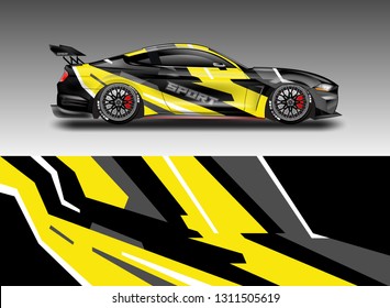 Simple daily sports car wrap designs. The combination of color backgrounds, for car racing, rally, drift, adventure, cargo, truck and others is available in eps 10