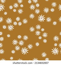 Sencillo diseño de patrones sin costura de margarita floral, prado de flores silvestres de fondo extensible para tela, textil, papel de pared, papel de papelería