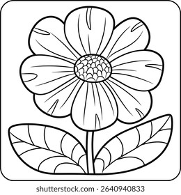 Simple Daisy Flower Coloring Page