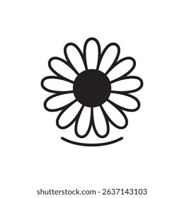 Simple Daisy Flower Illustration Elegant Floral Design Element